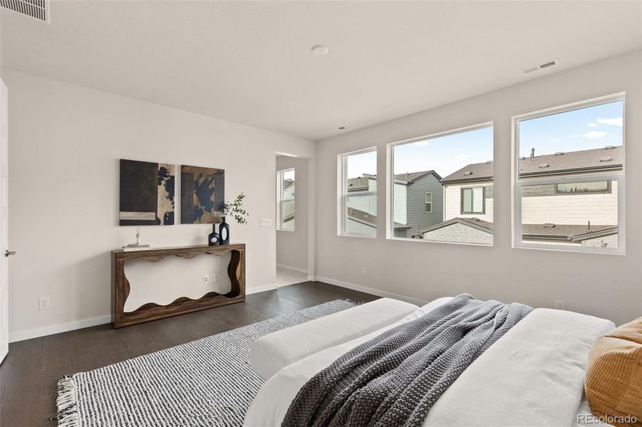 Furnished interior view inside a new home in Lyric at Ridgegate, Lone Tree (Image 9).