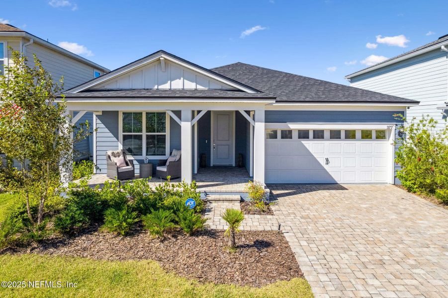 Exterior details and patio area of a home in Forest Park at Wildlight, Yulee (Image 19). Exterior details and patio area of a home in Forest Park at Wildlight, Yulee (Image 19).