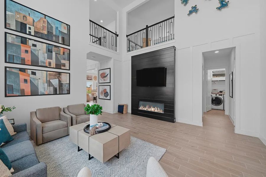 Representative furnished interior of a home built from the Laramie by Chesmar Homes in Sunterra, Katy (Image 6). Representative furnished interior of a home built from the Laramie by Chesmar Homes in Sunterra, Katy (Image 6).