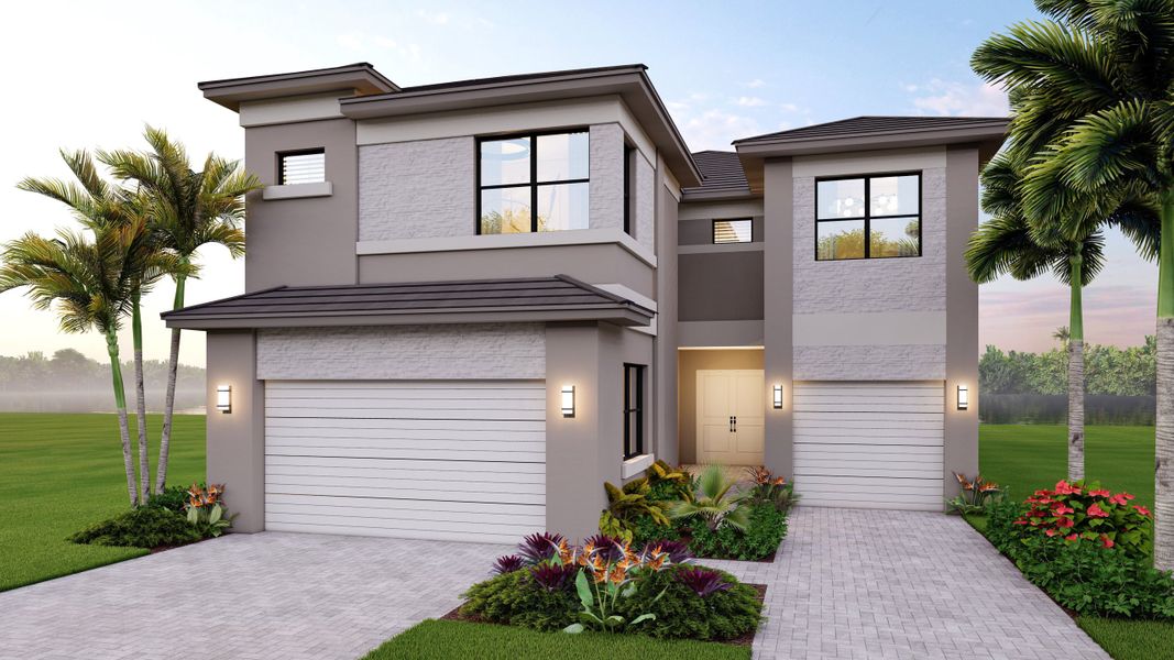 Representative exterior photo of a completed home built from the Celestia by GL Homes in Apex at Avenir, Palm Beach Gardens, FL (Image 20). Representative exterior photo of a completed home built from the Celestia by GL Homes in Apex at Avenir, Palm Beach Gardens, FL (Image 20).