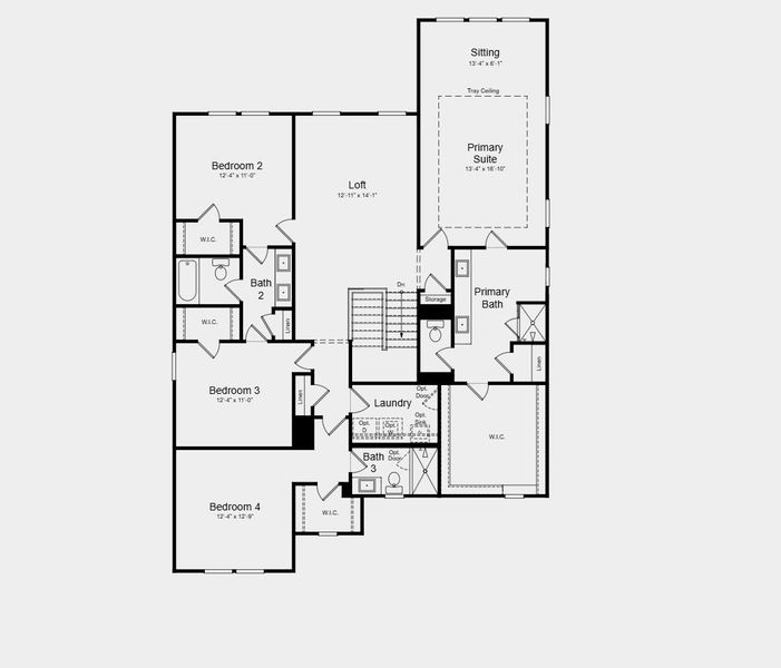 2D floor plan layout for the Sumner by Taylor Morrison in Nichols Farm, Dacula, GA (Image 6).