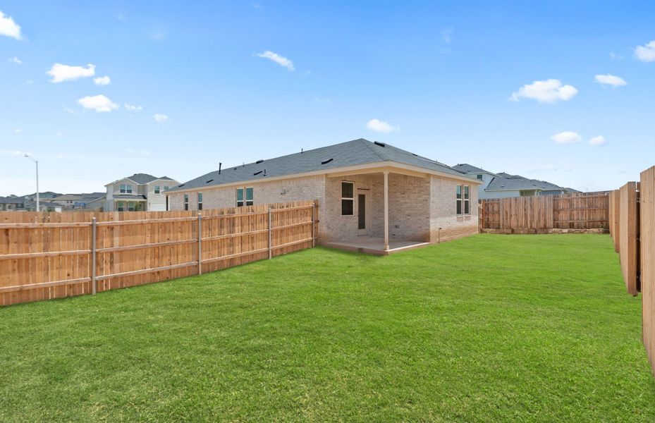 Exterior details and patio area of a home in Sunfield, Buda (Image 25). Exterior details and patio area of a home in Sunfield, Buda (Image 25).
