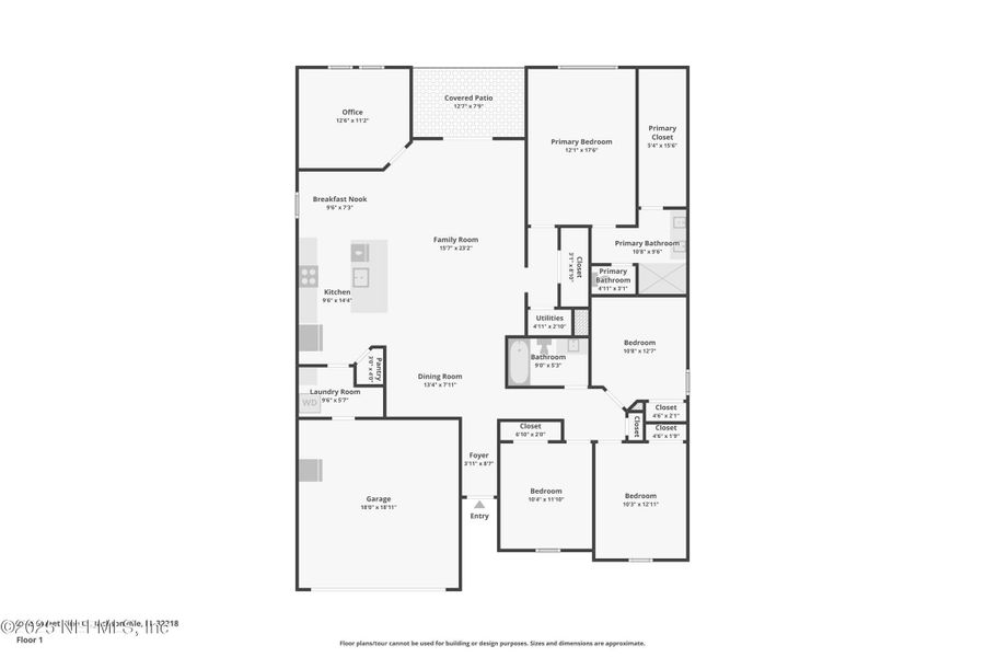 2D floor plan layout of this home in Creekside Manor, Jacksonville, FL (Image 5). 2D floor plan layout of this home in Creekside Manor, Jacksonville, FL (Image 5).
