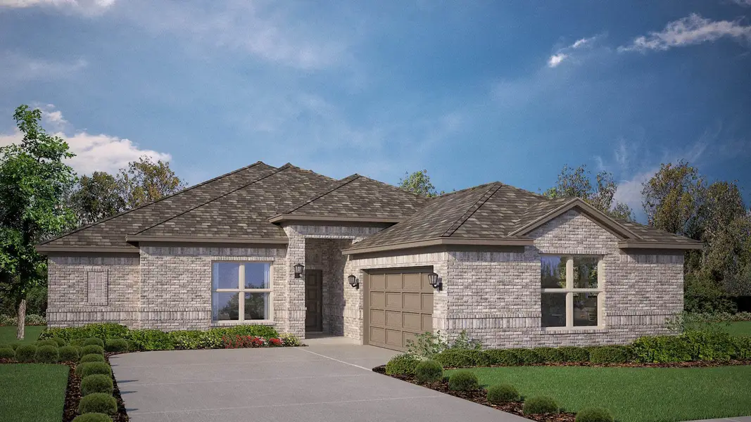 Representative exterior photo of a completed home built from the Liberty Hill by D.R. Horton in Eden Ranch, Arlington, TX (Image 4).
