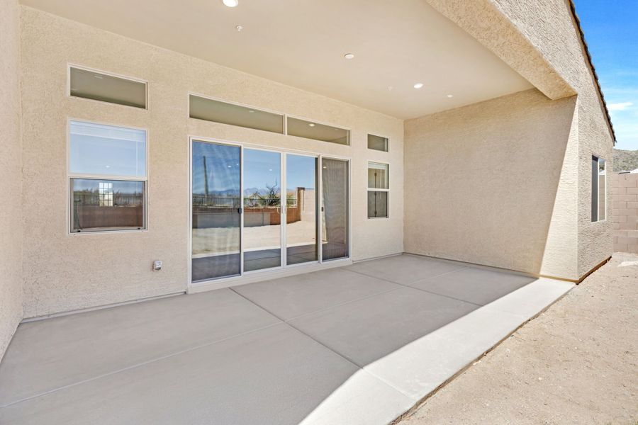 Exterior details and patio area of a home in Saguaro Reserve II, Marana (Image 2).