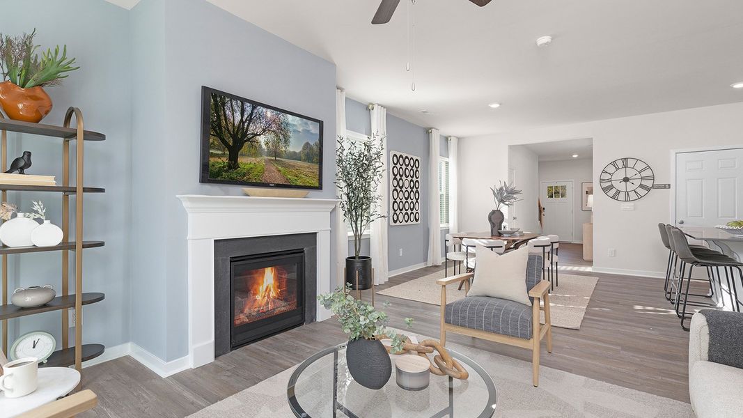 Furnished interior view inside a new home in Woodhaven at Chester, Chester (Image 9).