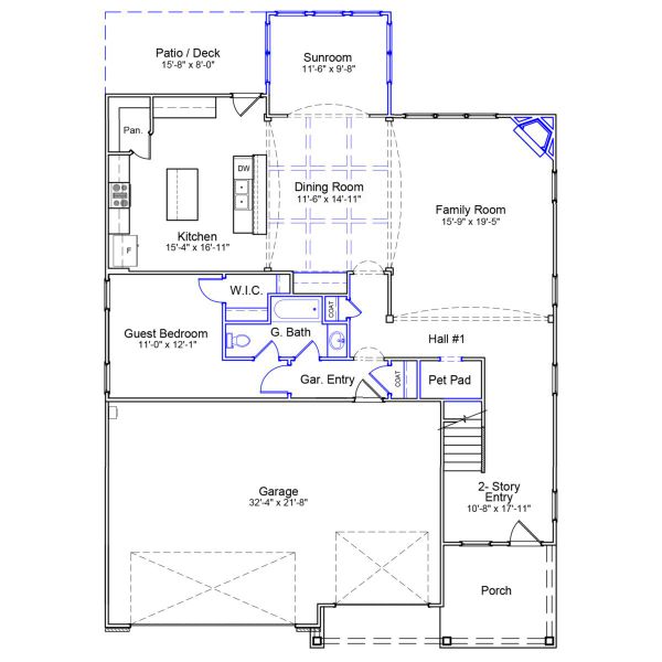 2D floor plan layout of this home in Grand Park, Leland, NC (Image 5).