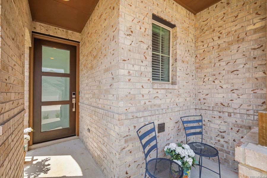 Exterior details and patio area of a home in Gruene Villages, New Braunfels (Image 3).