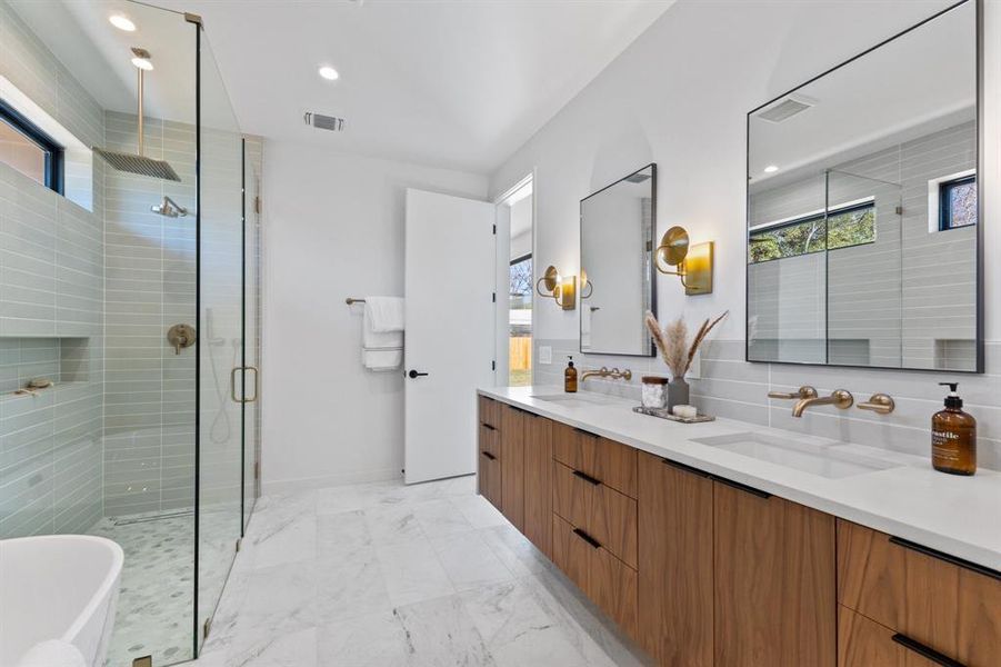 Primary double vanity