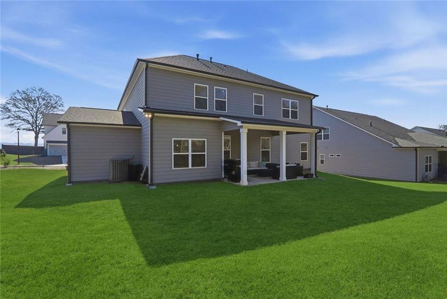 Exterior details and patio area of a home in Rosewood Lake Estates, Hoschton (Image 33). Exterior details and patio area of a home in Rosewood Lake Estates, Hoschton (Image 33).