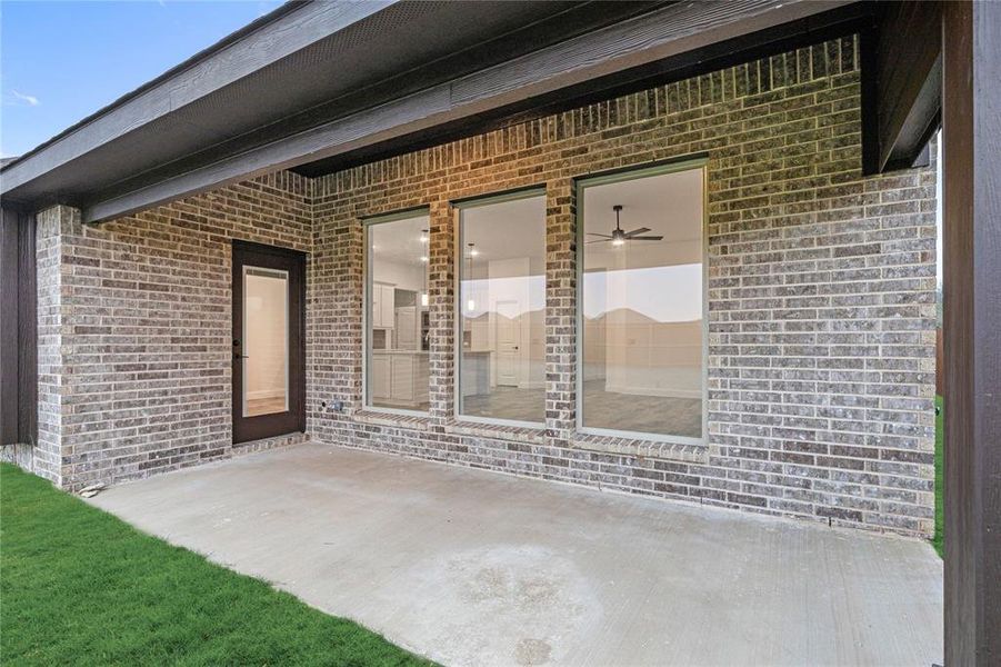 Exterior details and patio area of a home in The Oaks, Red Oak (Image 4). Exterior details and patio area of a home in The Oaks, Red Oak (Image 4).