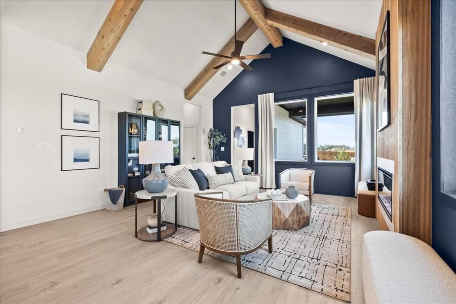 Furnished interior view inside a new home in Stream Waters, Seguin (Image 29).