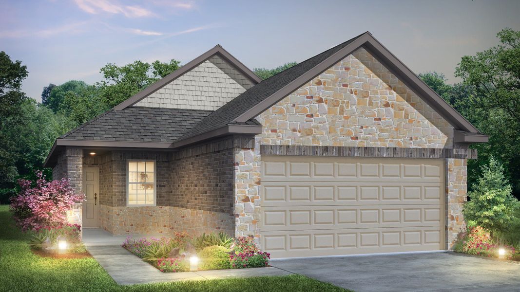 Representative exterior photo of a completed home built from the The Sweetwater by Legend Homes in Christian Meadows, Ennis, TX (Image 24).