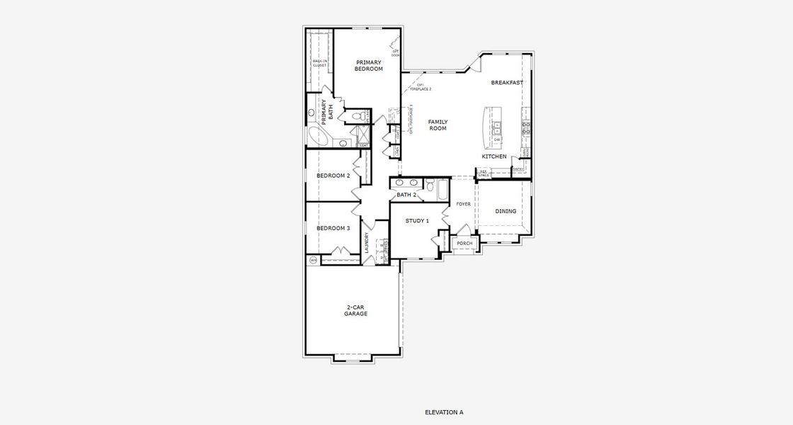 2D floor plan layout for the Concept 2267 by Landsea Homes in Coyote Crossing, Godley, TX (Image 4). 2D floor plan layout for the Concept 2267 by Landsea Homes in Coyote Crossing, Godley, TX (Image 4).