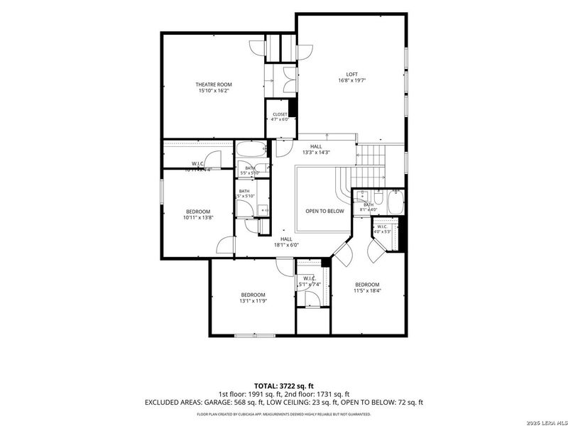 2D floor plan layout of this home in Bison Ridge, San Antonio, TX (Image 6).