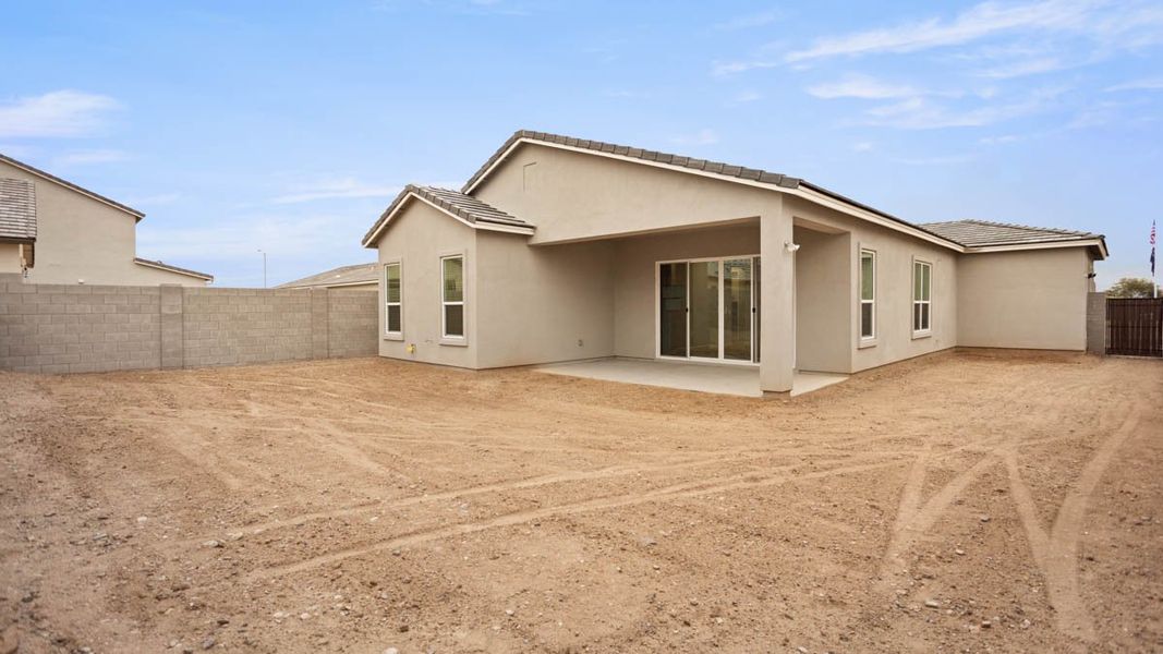 Representative exterior details of a home built from the Palo Verde by D.R. Horton in Apache Farms, Buckeye (Image 23). Representative exterior details of a home built from the Palo Verde by D.R. Horton in Apache Farms, Buckeye (Image 23).