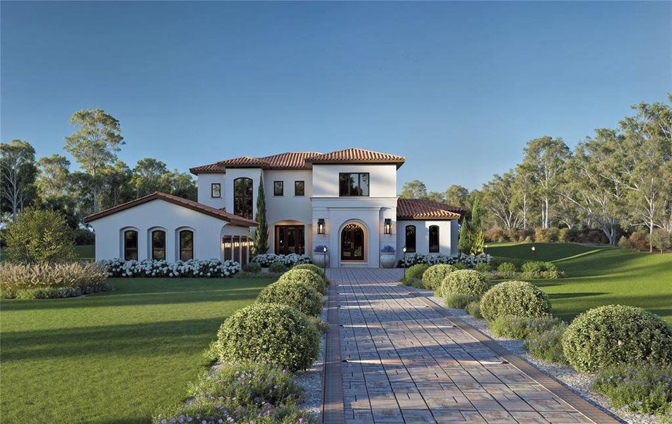 Front exterior of a new home in , Montverde, FL, highlighting curb appeal (Image 2). Front exterior of a new home in , Montverde, FL, highlighting curb appeal (Image 2).