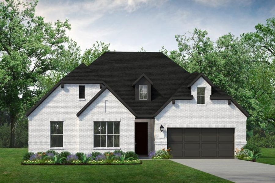 Representative exterior photo of a completed home built from the Travis by UnionMain Homes in Cambridge Crossing, Celina, TX (Image 5). Representative exterior photo of a completed home built from the Travis by UnionMain Homes in Cambridge Crossing, Celina, TX (Image 5).