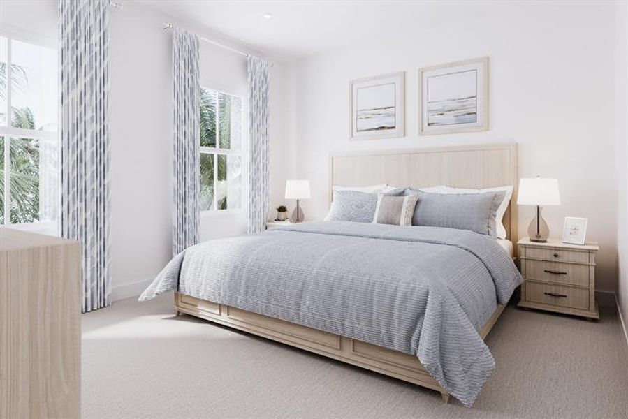 Representative furnished interior of a home built from the Heritage Bay by Ryan Homes in Malabar Springs, Palm Bay (Image 9).