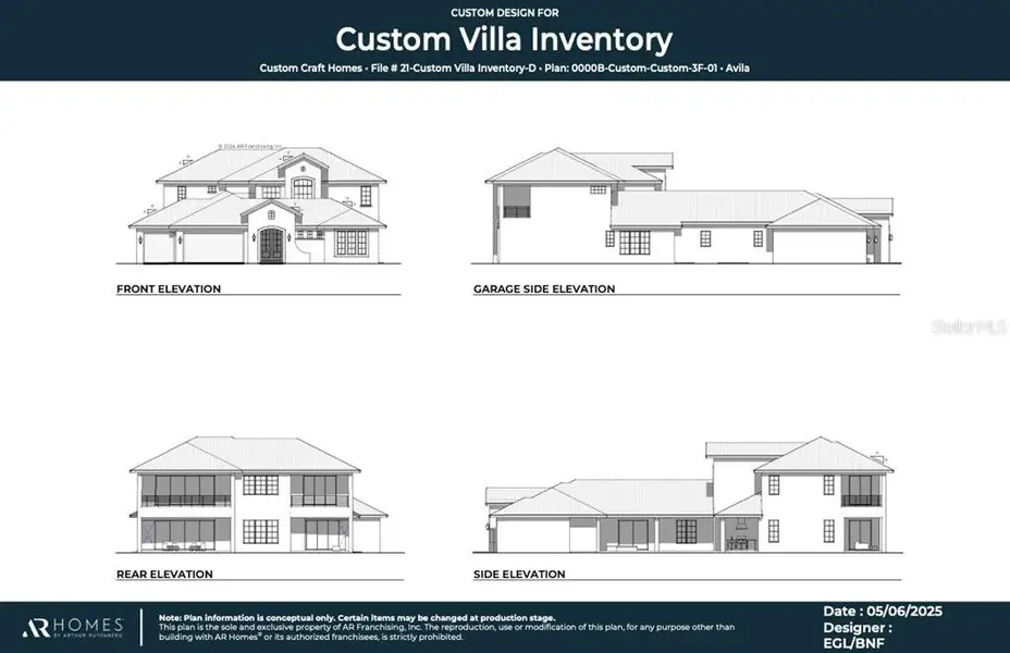 Exterior rendering of this home design in , Lutz, FL (Image 3).