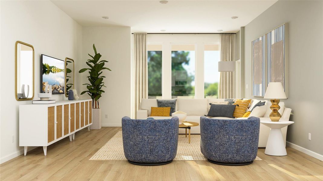 Furnished interior view inside a new home in Anniston, Katy (Image 23). Furnished interior view inside a new home in Anniston, Katy (Image 23).