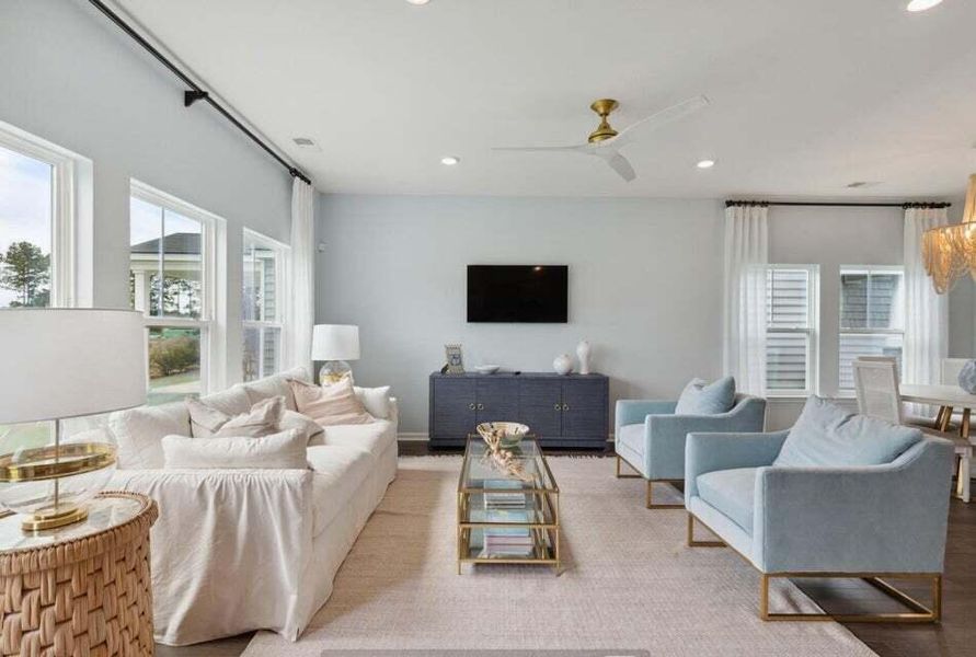 Furnished interior view inside a new home in Sweetgrass at Summers Corner, Summerville (Image 3).