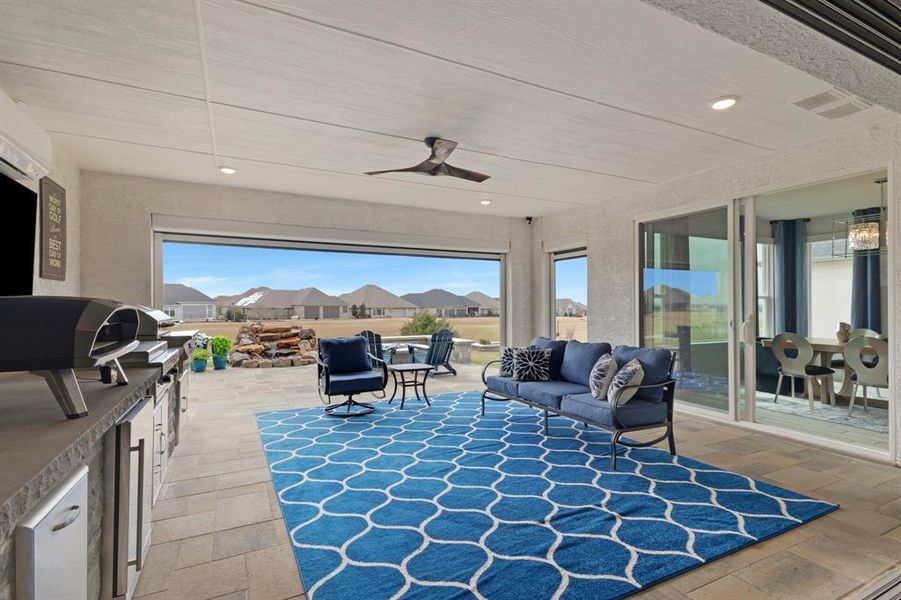 With stackable patio doors, this home offers true indoor/outdoor living.