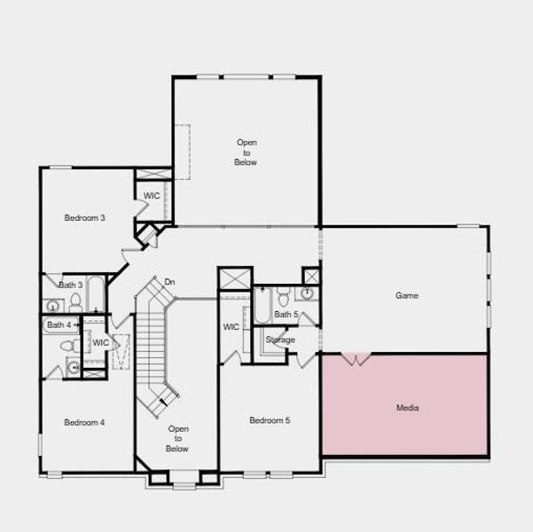 Additional Highlights Include: Media room and extended primary suite and covered patio.