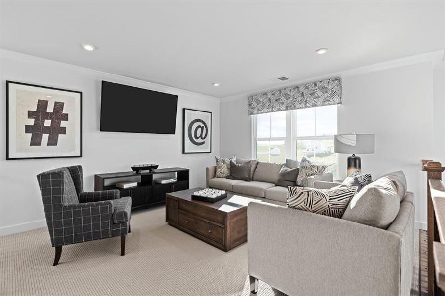 Representative furnished interior of a home built from the Normandy with a Side Entry Garage by Ryan Homes in Everly Estates, Spartanburg (Image 26).
