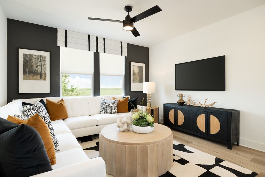 Furnished interior view inside a new home in Freedom at Anthem, Kyle (Image 6).