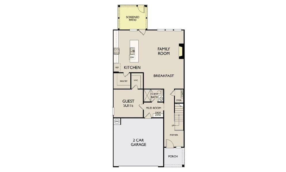 2D floor plan layout of this home in Rowland's Grant, Fuquay Varina, NC (Image 4). 2D floor plan layout of this home in Rowland's Grant, Fuquay Varina, NC (Image 4).