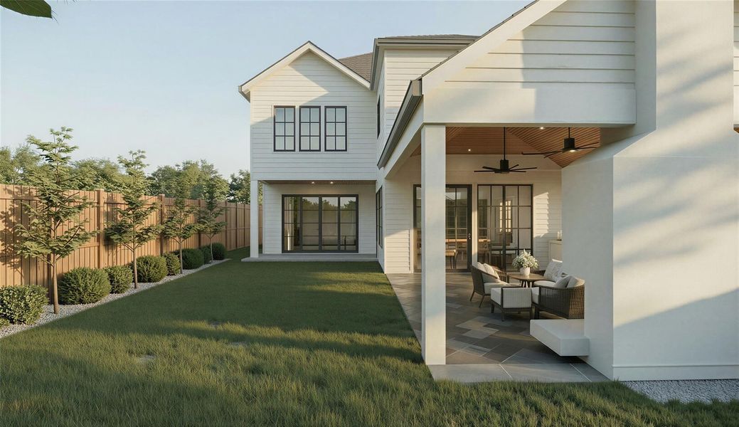 Rendering: Large backyard