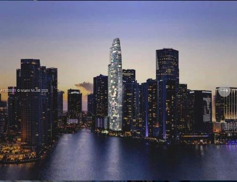 Evening view of building