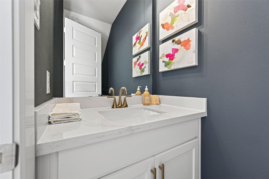 Off the Entryway is the Half Bathroom Off the Entryway is the Half Bathroom