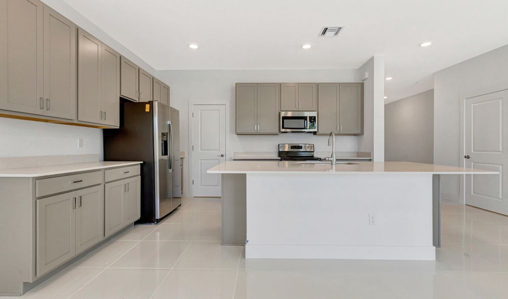 Kitchen with ample cabinet space