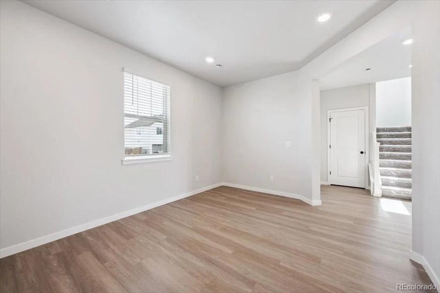 Spacious, unfurnished interior of a new home in The Boulevard II Collection at Windler, Aurora (Image 17). Spacious, unfurnished interior of a new home in The Boulevard II Collection at Windler, Aurora (Image 17).