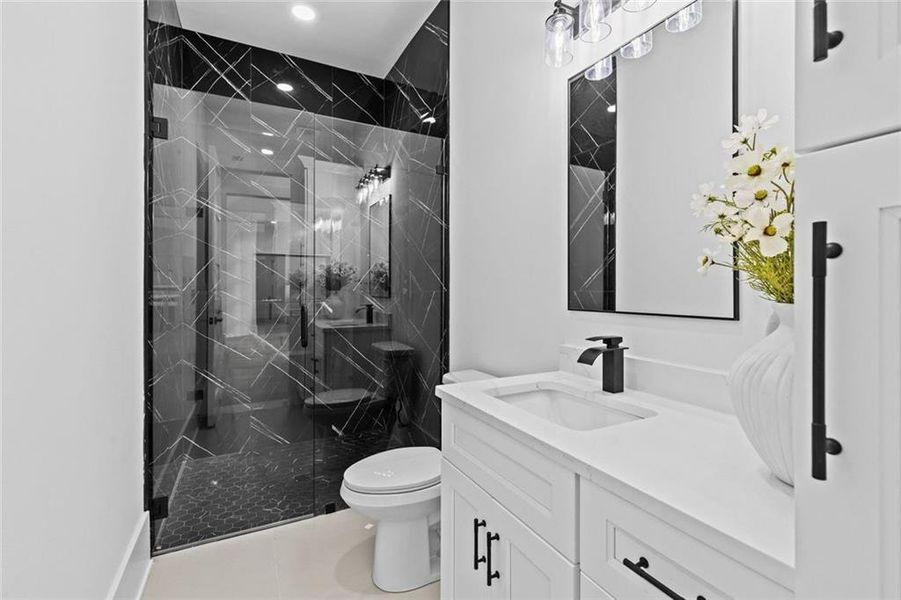 Furnished interior view inside a new home in , Monroe (Image 41).