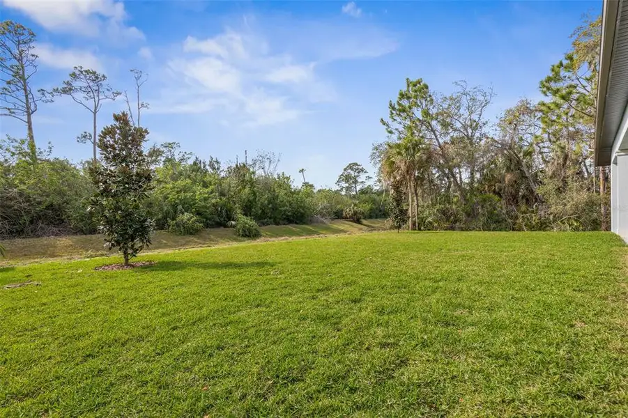 Exterior details and patio area of a home in Palm Coast Plantation, Palm Coast (Image 4).