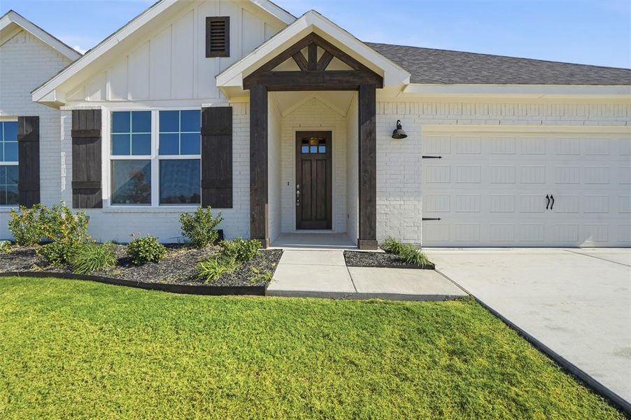 Exterior details and patio area of a home in Wildcat Ridge, Godley (Image 3). Exterior details and patio area of a home in Wildcat Ridge, Godley (Image 3).