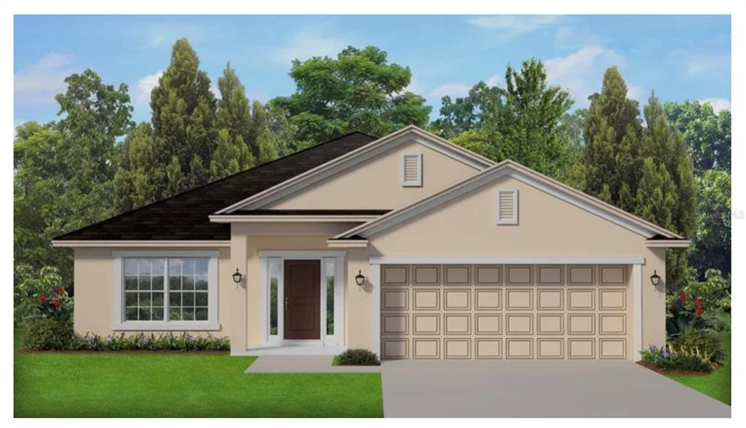 Front exterior of a new home in Watercress Cove, North Port, FL, highlighting curb appeal (Image 1). Front exterior of a new home in Watercress Cove, North Port, FL, highlighting curb appeal (Image 1).
