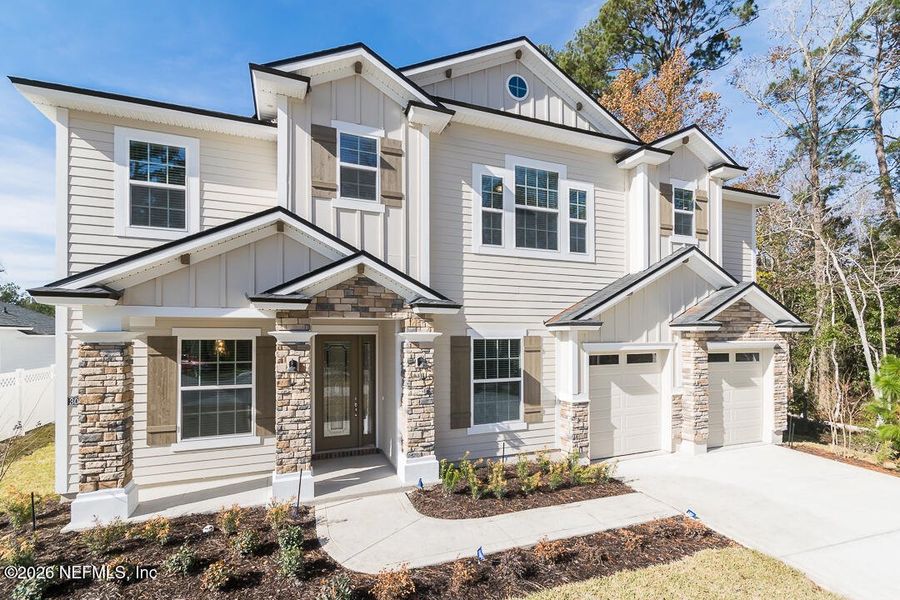 Front exterior of a new home in , St. Augustine, FL, highlighting curb appeal (Image 23).