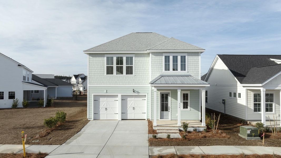 Front exterior of a new home in , Summerville, SC, highlighting curb appeal (Image 1). Front exterior of a new home in , Summerville, SC, highlighting curb appeal (Image 1).
