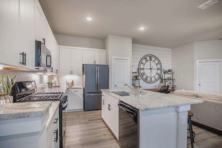 Representative furnished interior of a home built from the Pegasus by Chesmar Homes in Santa Rita Ranch, Liberty Hill (Image 5).