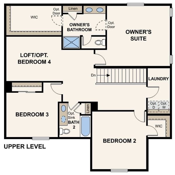 2D floor plan layout of this home in Spring Valley Ranch, Elizabeth, CO (Image 4).