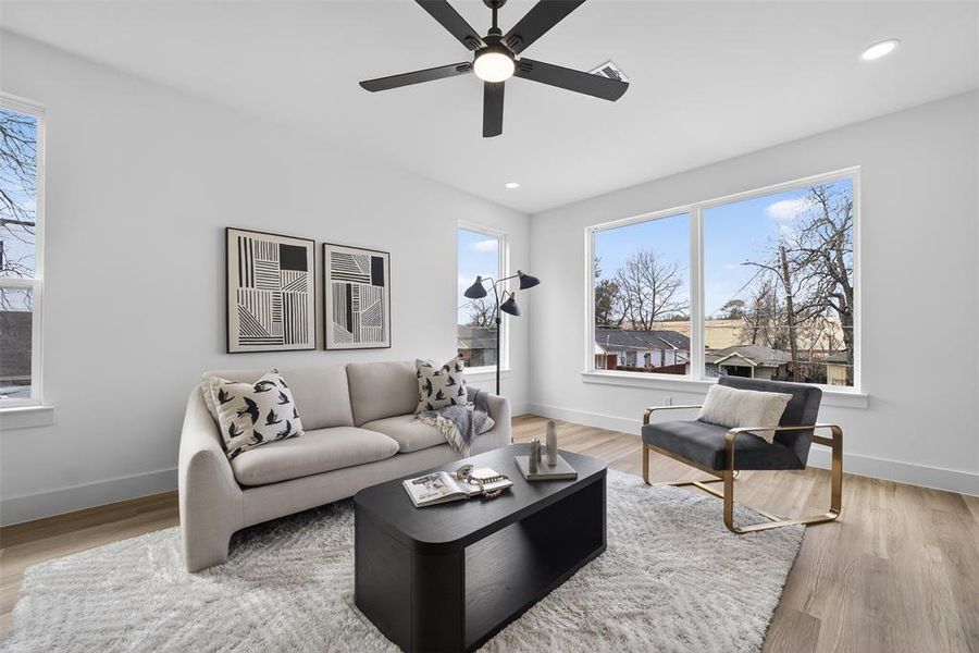 Furnished interior view inside a new home in , Dallas (Image 31).