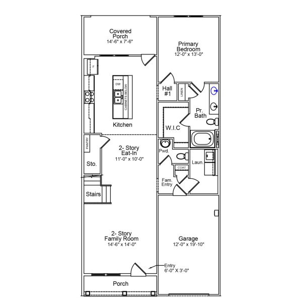 2D floor plan layout of this home in Grand Park, Leland, NC (Image 3). 2D floor plan layout of this home in Grand Park, Leland, NC (Image 3).