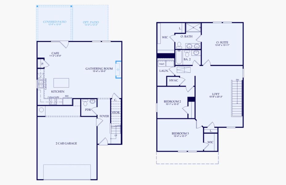 2D floor plan layout of this home in Grand Arbor, Blythewood, SC (Image 5).
