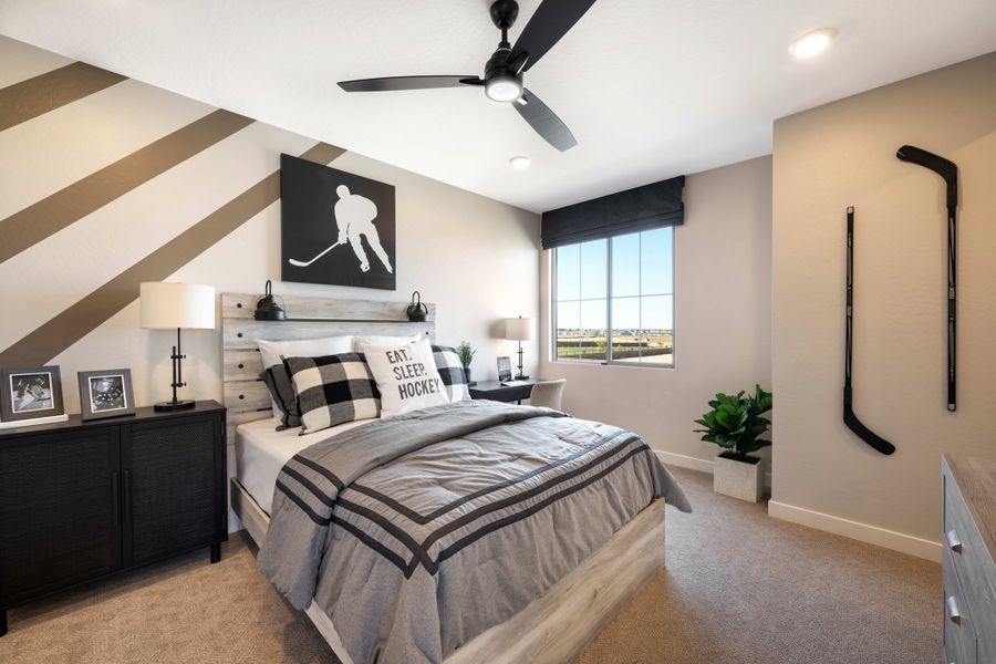 Representative furnished interior of a home built from the Ventana Plan 4507 by Tri Pointe Homes in Waterston Central, Gilbert (Image 17).