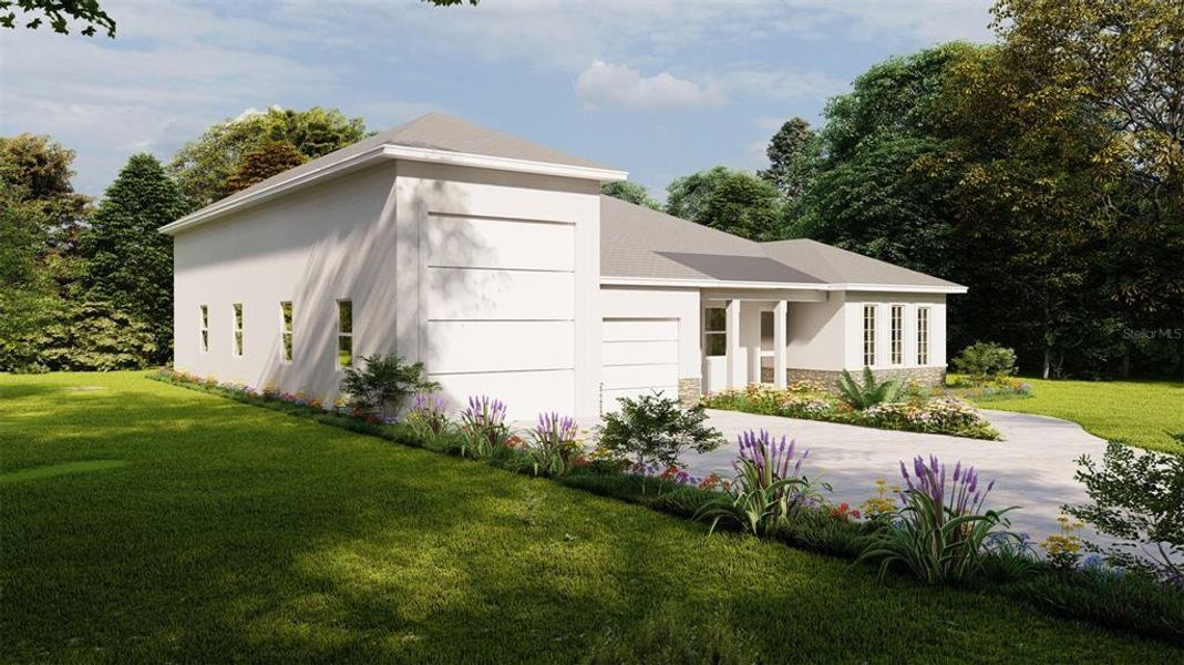 Front exterior of a new home in , Punta Gorda, FL, highlighting curb appeal (Image 2).