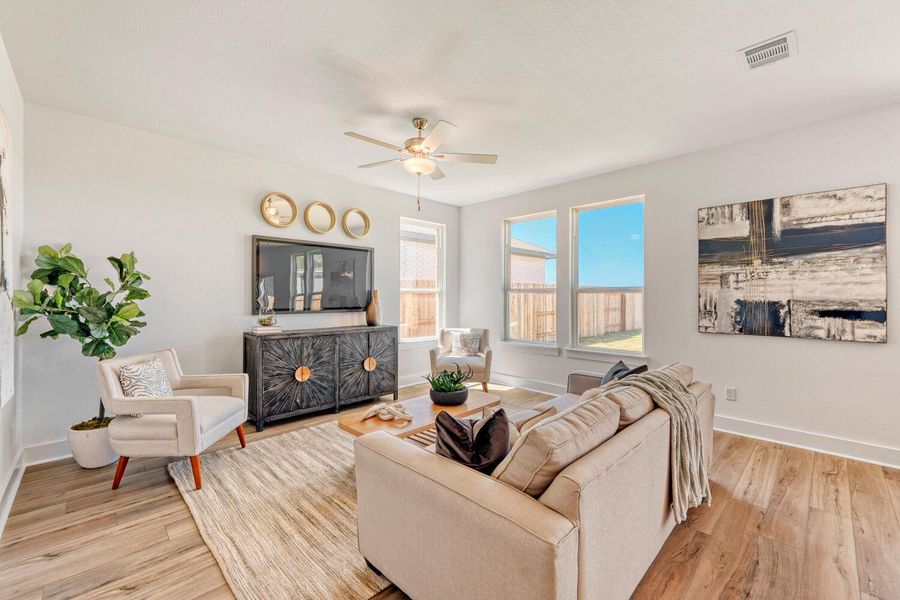 Furnished interior view inside a new home in Freedom at Anthem, Kyle (Image 16).